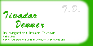 tivadar demmer business card